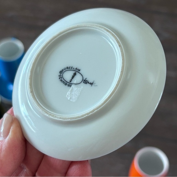 LaGardo Tackett Schmid Set of 6 Espresso cups with Saucers - MCM 1970’s - Picture 12 of 13